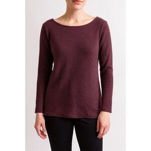 Co-operative Angora Blend Sweater Soft Knit‎ Long Sleeve Top Maroon L